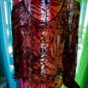 Multi colored 2 piece designer blouse. WHBM. White House Black Mark.